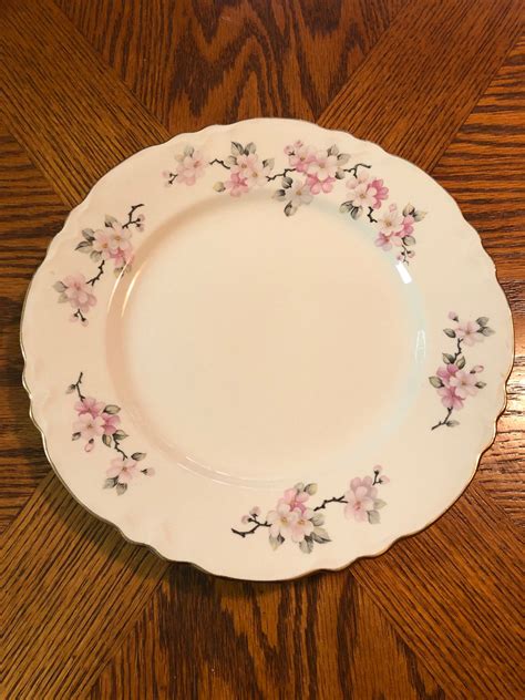 1940 S Homer Laughlin China Plate K 48 N 6 Delicate Apple Blossom