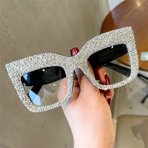 Hedda Rhinestone Oversized Eyewear Gafas De Moda Gafas Para Mujer Gafas De Sol De Mujeres