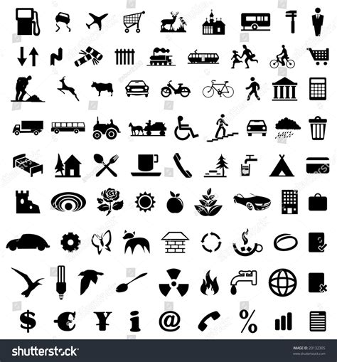 Collection Of Various Icons Vector - 20132305 : Shutterstock