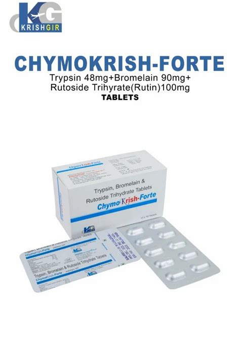 Trypsin Bromelain And Rutoside Trihydrate Tablets At Rs Box