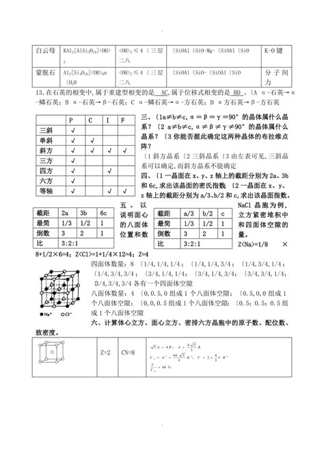 无机材料科学基础第二章晶体结构