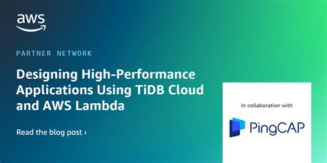 Pingcap Aws Partner Network Apn Blog