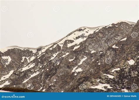 Snow On The Rock Mountians Of Rati Gali Lake Neelum Valley Azad Kashmir