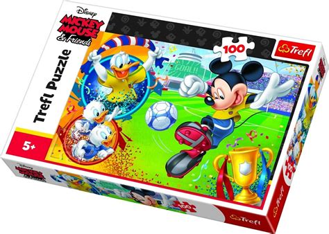 TREFL Puzzle 100 El Myszka Mickey Na Boisku Sklep 3xk Pl