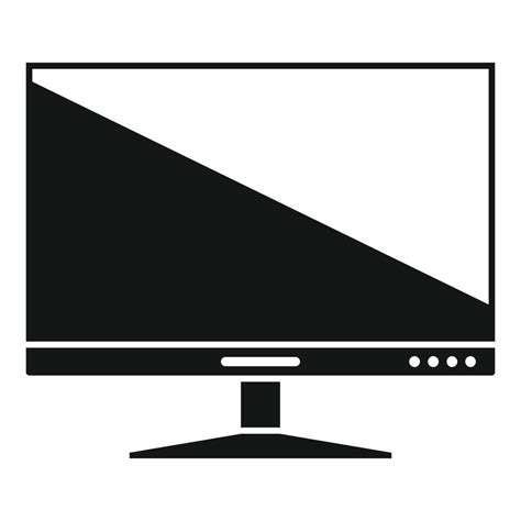 Frameless Monitor Icon Simple Vector Computer Screen Vector