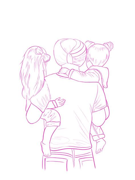 A Drawing Of Three People Hugging Each Other