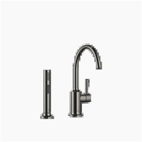 Vaia Dark Chrome Grifer As De Cocina Monomando Con Rociador De Cocina