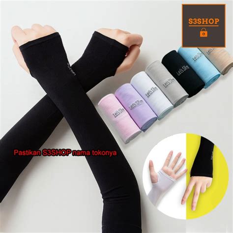 Jual Manset Tangan Let S Slim Sun Uv Protection Ice Silk Arm Sleeves