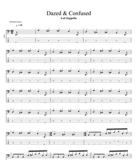 Dazed And Confused By Led Zeppelin Bass Tabs By Jason