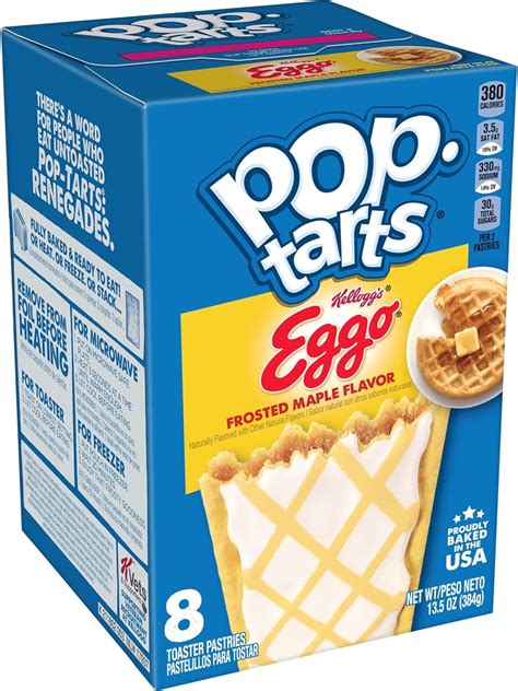 Pop Tarts Eggo Frosted Maple Flavor Toaster Pastries 135 Oz 8 Count