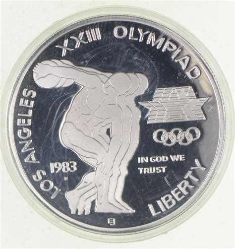 Silver Proof 1983 S Los Angeles Olympiad Commemorative Us Silver Dollar