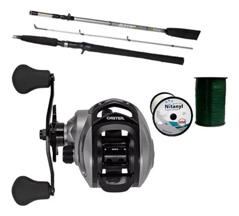 Combo Pesca Bait Reel Huevito Ca A L Se Uelos Nylon Env O Gratis