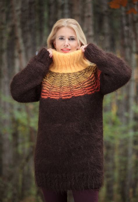 Icelandic Mohair Sweater Dress Mohair Turtleneck Chunky Mohair