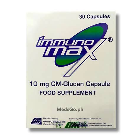 Immunomax Cm Glucan 10mg Food Supplement Capsule 1s Price In The