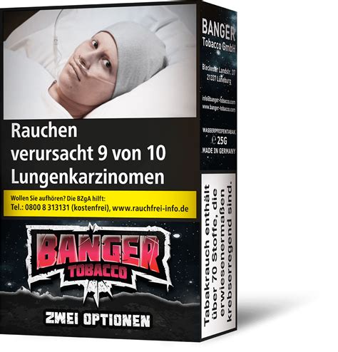 Zwei Optionen Banger Tobacco 25g Shisha Dreams