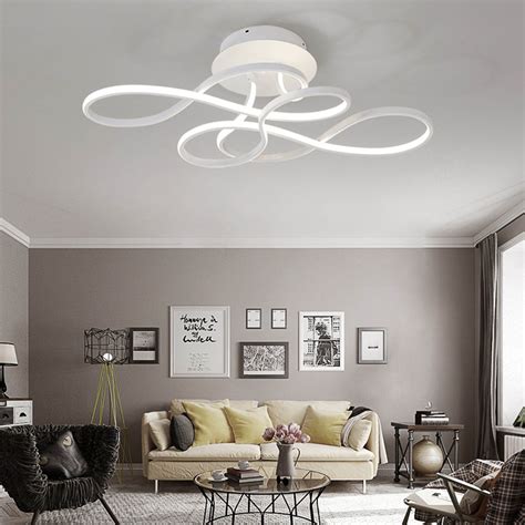 Led Plafonnier Dimmable Moderne Spirale Creative Incurvée Avec Télécommande Pour Salon Chambre