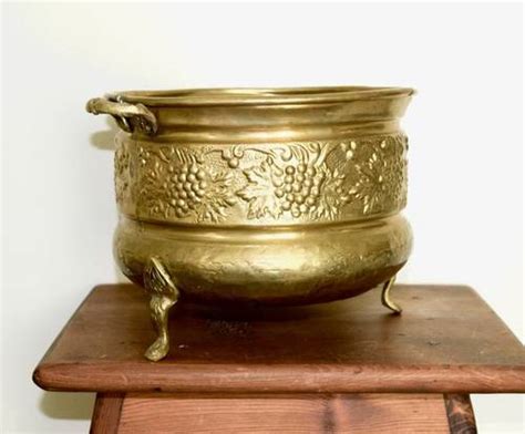 Brass Hammered Flower Engraved Planter At Best Price In Moradabad Brassworld India