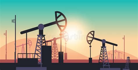 Produção De óleo De Bombagem Produção De Petróleo Indústria Petrolífera