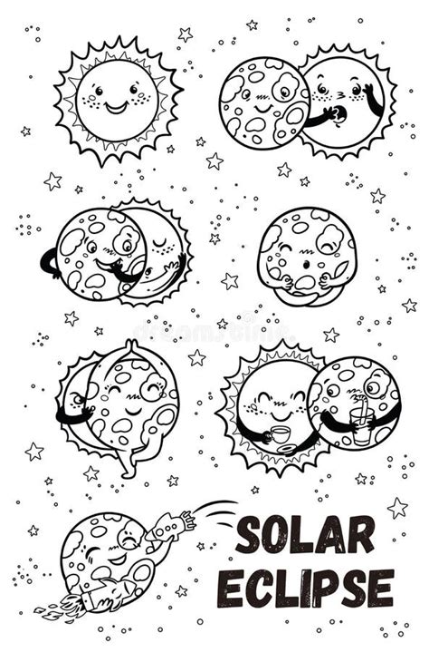 Solar Eclipse Coloring Page