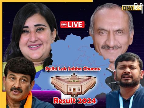 Delhi Lok Sabha Elections Results 2024 Live दिल्ली की सातों सीटों पर Bjp आगे Aap कांग्रेस की