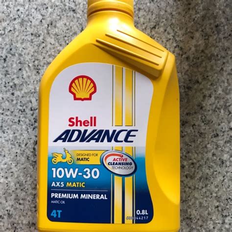 Jual Shell Advance AX5 Matic SAE 10W 30 800ml Oli Motor Shopee