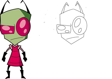 Gir Invader Zim Drawing