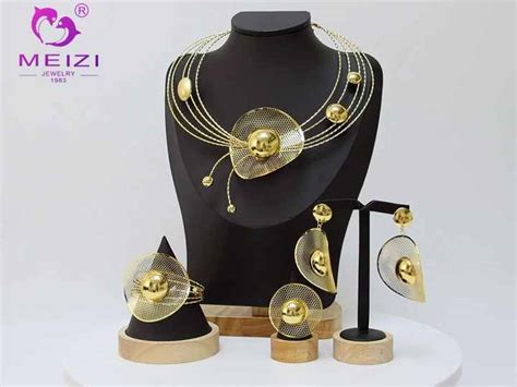 Meizi Jewelry Big Gold Jewelry Sets For Women Nigerian Gold Jewelry Set