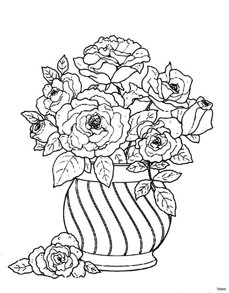 Printable Coloring Pages Realistic Flower Vase Coloring Pages