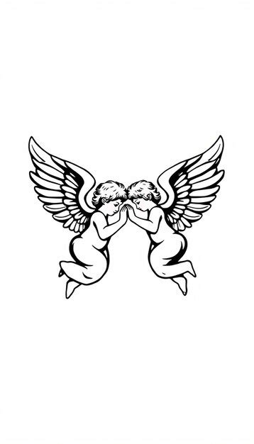 Cupid Angel With On White Background Premium Ai Generated Image