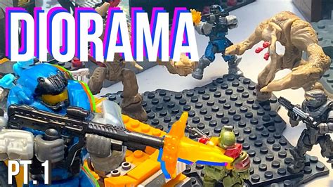 Noble Team Vs Flood Tanks Halo Reach Diorama Tutorial Halo Mega Bloks