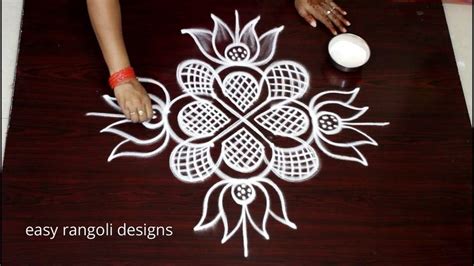 Simple 3 Dots Rangoli Designs For Beginners Muggulu Rangoli With Dots Rangoli Designs