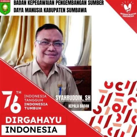 BKPSDM KABUPATEN SUMBAWA MENGUCAPKAN DIRGAHAYU KEMERDEKAAN RI KE 76