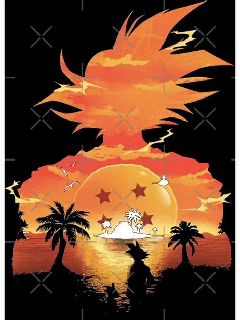 Goku Sunset Poster For Sale By Gohanflex Redbubble