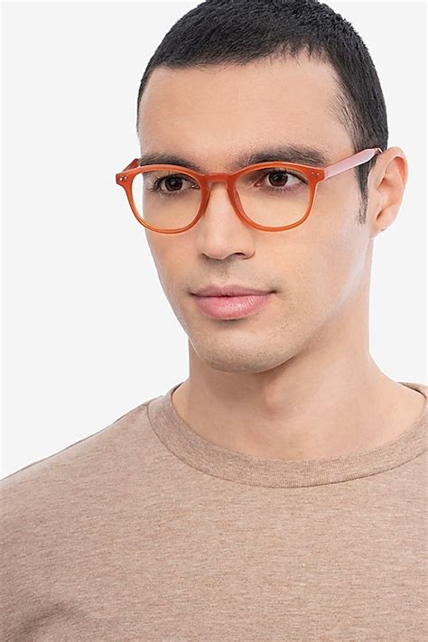 Instant Crush Round Orange Full Rim Eyeglasses Eyebuydirect Canada