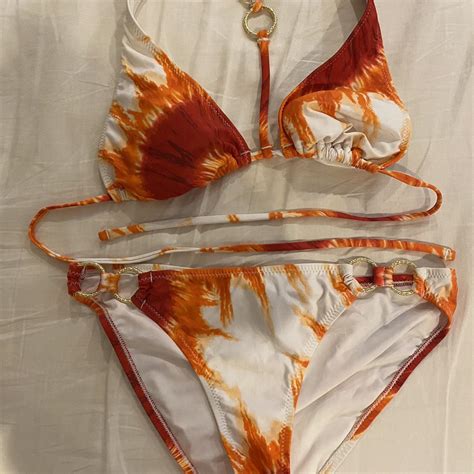 Trina Turk Red Fire Bikini Originally Red Depop