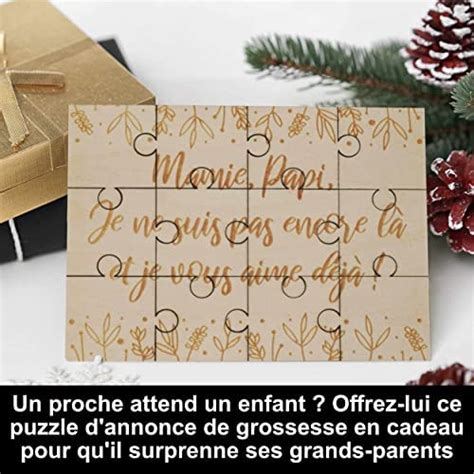 Puzzle En Bois Annonce Grossesse Pour Grand Parent Idee Cadeau Casse