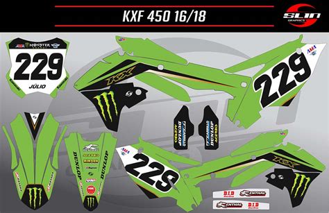 Kit Adesivo Kxf 250 450 Mxgp Black Monster Race