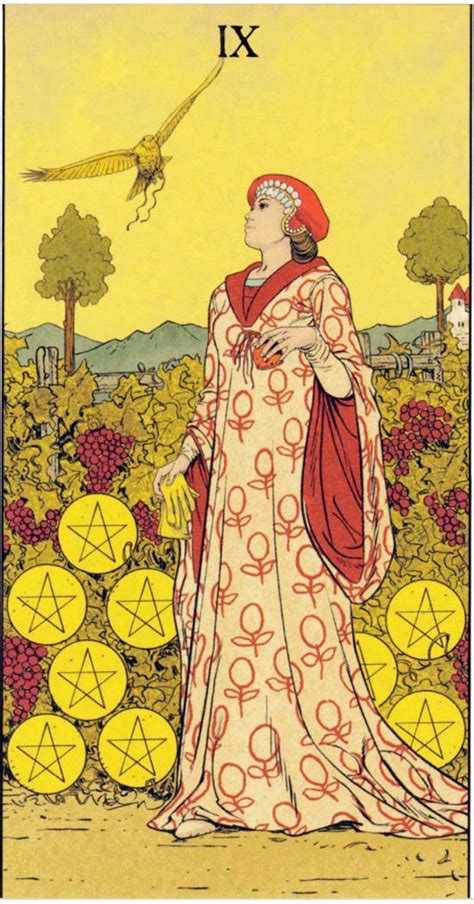 Nine Of Pentacles Before Tarot Simona Rosi Eon With P Alligo C