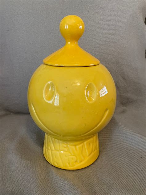 Mccoy Smiley Face Cookie Jar Etsy