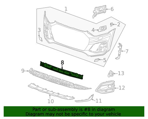 2021 2024 Audi Lower Grille 80A 807 647 G 9B9 Audi USA Parts