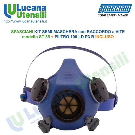 Spasciani Kit Semi Maschera Con Raccordo A Vite Modello St Filtro