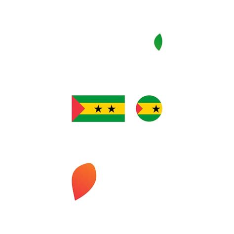 Premium Vector Sao Tome And Principe National Map And Flag Vectors Set