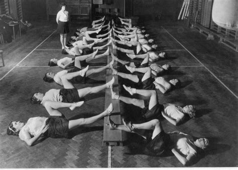 Fitness Class 1930s Style Fitness Keep Fit Fitness Class