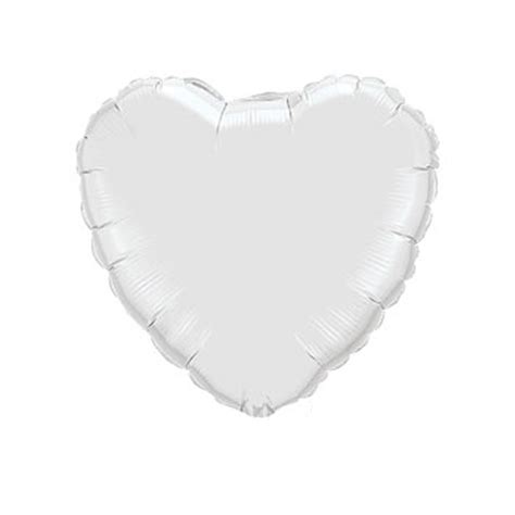 White Heart Shape Mylar Balloon Holographic Silver Star Shape Mylar