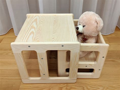 Montessori Table And Chair For Kids Set Of 2 Toddler Table Etsy