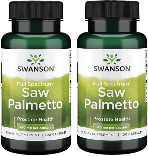 Swanson Saw Palmetto Suplemento Herbal Que Promueve El Apoyo A La Salud De La Próstata