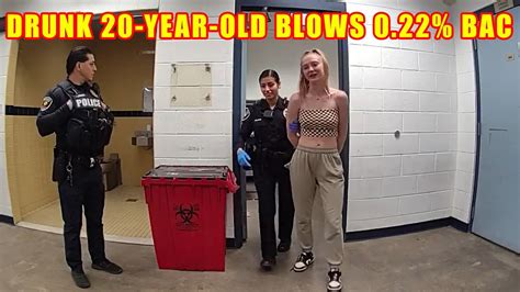 Bodycam Dui Arrest Drunk 20 Year Old Blows 022 Bac Youtube