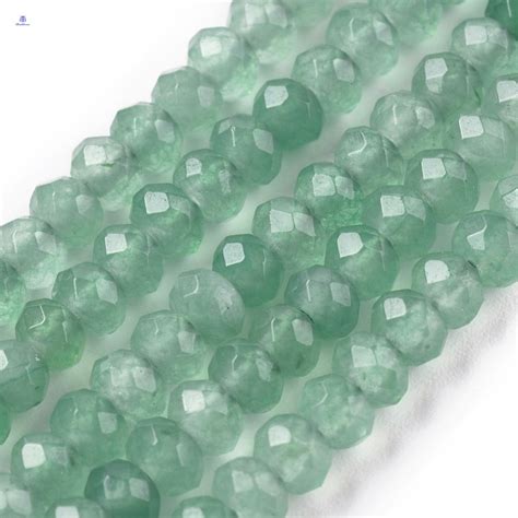 Beadthoven Strand Dyed Natural Malaysia Jade Rondelle Beads Strands