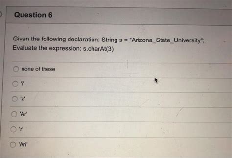 Solved Question 6 Given The Following Declaration String S Chegg