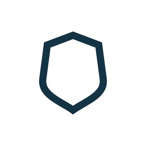 outline shield shape logo template  vector art  vecteezy